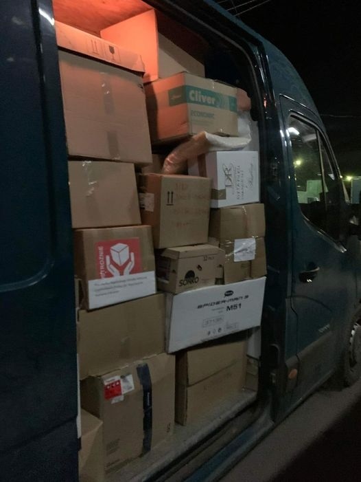 Один із перших бусів з допомогою для біженців, який відправили на кордон Польщі з м.Тихи