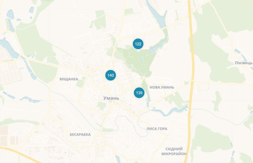 рівень радіації в Умані 