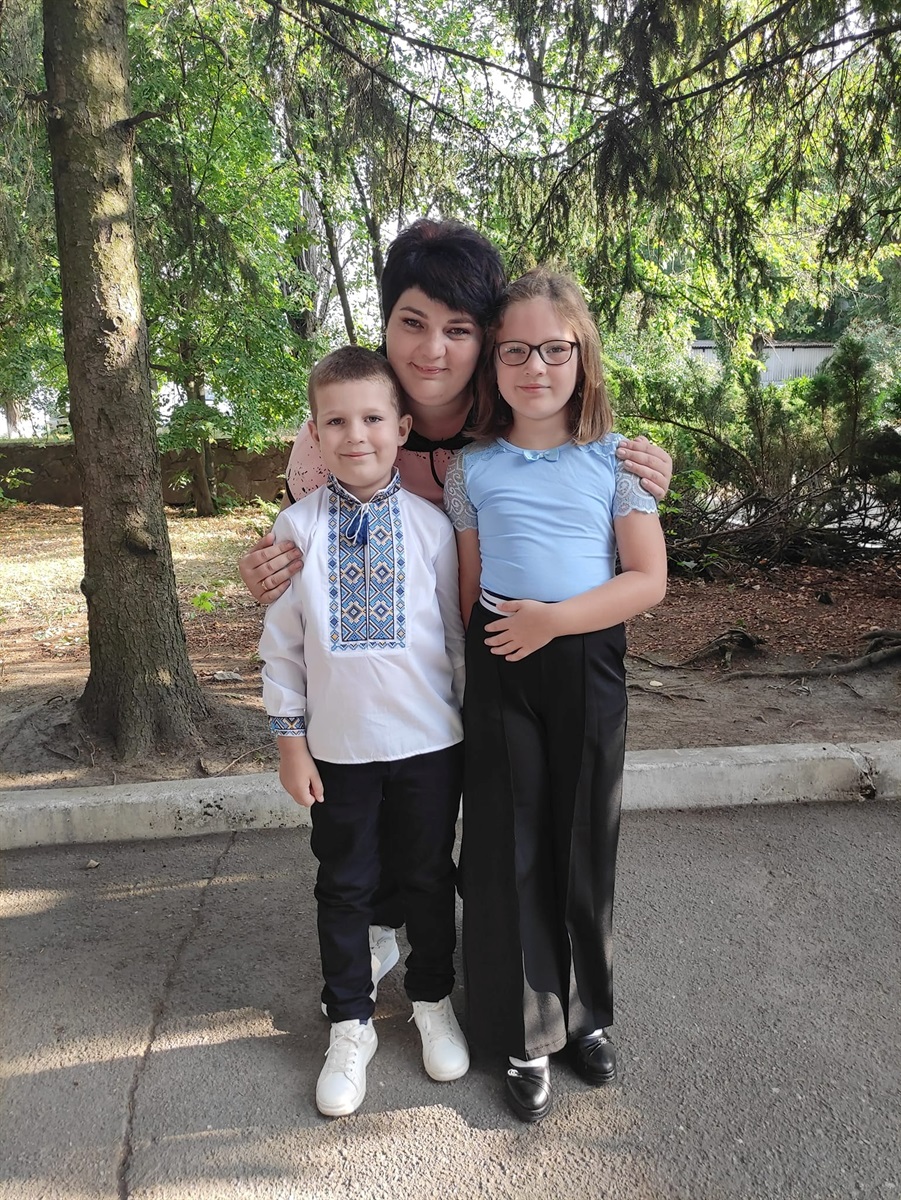 Лілія Степаненко зі своїми дітьми